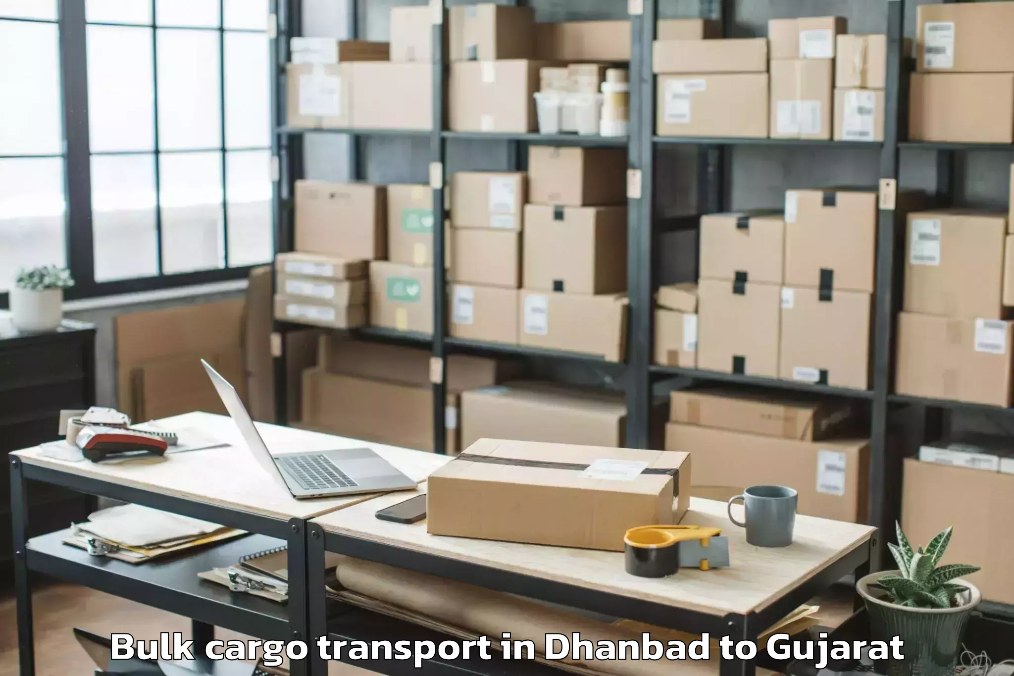 Trusted Dhanbad to Gandhinagar Bulk Cargo Transport